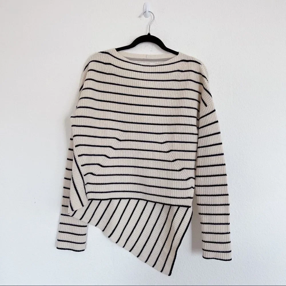 Brochu Walker Reir Striped wool cashmere Sweater Beige Size S